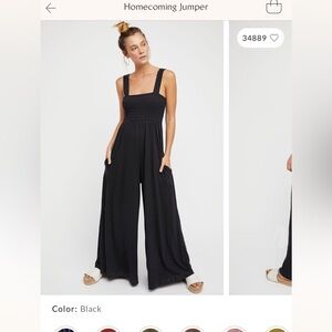 Free People Homecoming One Piece - Black - size medium